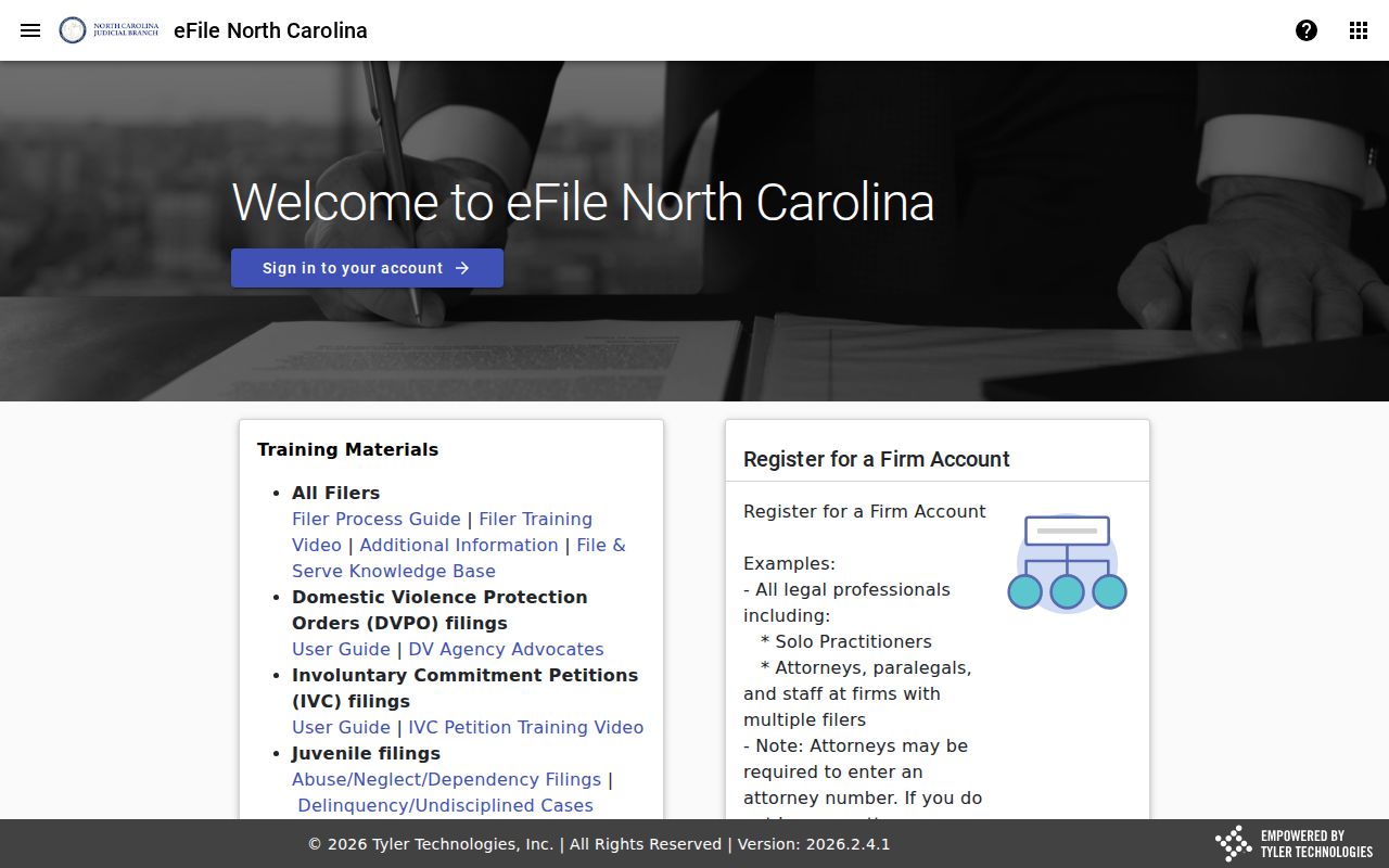 Transylvania civil docket File and Serve electronic filing interface