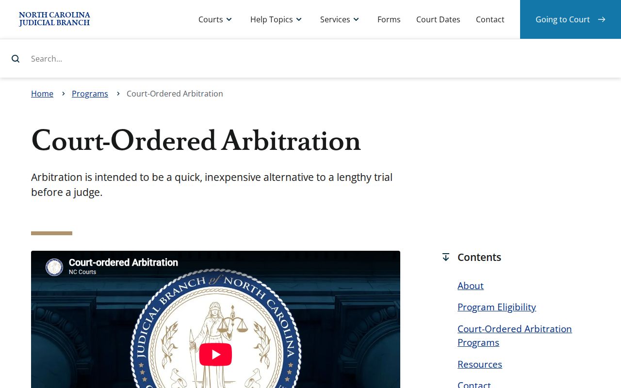 Transylvania civil docket court ordered arbitration official information