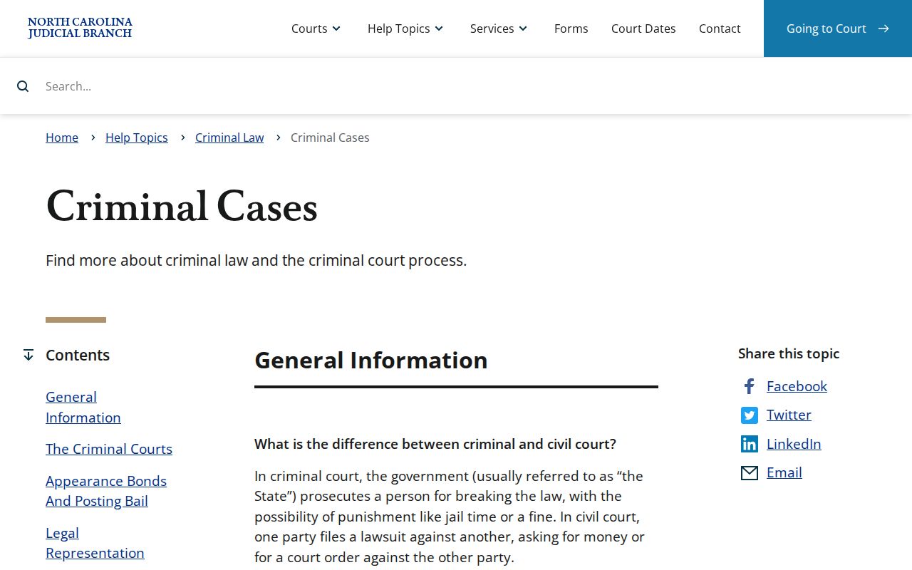 Transylvania criminal docket North Carolina criminal cases information