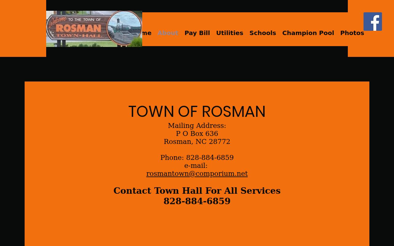 Rosman Transylvania County court docket location context from the Town of Rosman history source
